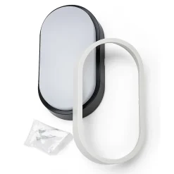 TARTARUGA-XL2: applique LED 1000 lumen. Livrée avec 2 covers (blanc et noir). IP54