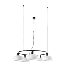 TATAWIN M Lampe à suspension circulaire blanche