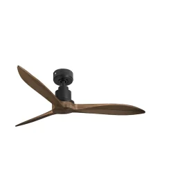 Tenerife - Super destratificateur et ventilateur DC 132 cm Gris basalte pales bois sombre sans Lumière 25 à 35 m²