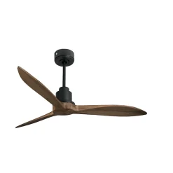 Tenerife - Super destratificateur et ventilateur DC 132 cm Gris basalte pales bois sombre sans Lumière 25 à 35 m²
