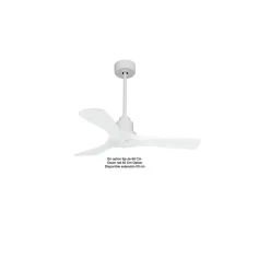 Tenerife de KlassFan - Super destratificateur et ventilateur DC 106 cm Blanc pales bois blanc sans Lumière 15 à 20 m²
