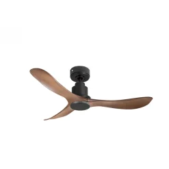 Tenerife de KlassFan - Super destratificateur et ventilateur DC 132 cm Gris basalte pales marrons sans Lumière idéal 25 à 35 m²