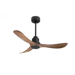 Tenerife de KlassFan - Super destratificateur et ventilateur DC 132 cm Gris basalte pales marrons sans Lumière idéal 25 à 35 m²