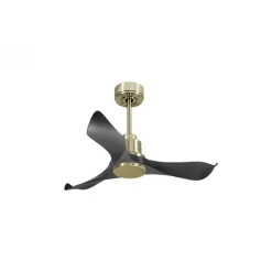 Tenerife de KlassFan - Super destratificateur et ventilateur DC 106 cm Laiton pales graphite sans Lumière idéal 10 à 20 m²
