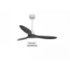 Tenerife de KlassFan - Super destratificateur et ventilateur DC 132 cm Blanc pales bois noir sans Lumière 25 à 40 m²