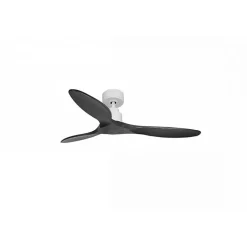 Tenerife de KlassFan - Super destratificateur et ventilateur DC 132 cm Blanc pales bois noir sans Lumière 25 à 40 m²