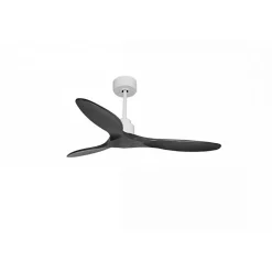 Tenerife de KlassFan - Super destratificateur et ventilateur DC 132 cm Blanc pales bois noir sans Lumière 25 à 40 m²