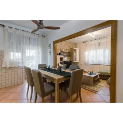 Tenerife de Klassfan - Super destratificateur et ventilateur DC 132 cm Gris basalte pales bois sombre sans Lumière 25 à 35 m²