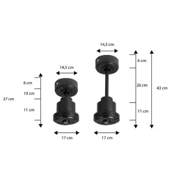 Tenerife de KlassFan - Super destratificateur et ventilateur DC 106 cm Laiton pales bois clair avec Lumière dimmable 10 à 20 m²
