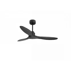 Tenerife de KlassFan - Super destratificateur et ventilateur DC 132 cm Gris basalte pales bois noir sans Lumière 25 à 40 m²