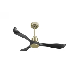Tenerife de KlassFan - Super destratificateur et ventilateur DC 132 cm Laiton ,pales graphite sans Lumière idéal 25 à 35 m²