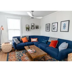 Tenerife de KlassFan - Super destratificateur et ventilateur DC 132 cm Chrome pales blanche sans Lumière idéal pour 25 à 35 m²