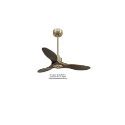 Tenerife Ring - Super destratificateur et ventilateur DC 106 cm laiton pales bois sombre idéal 10 à 20 m²