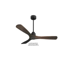 Tenerife Ring - Super destratificateur et ventilateur DC 132 cm Gris basalte pales bois sombre sans Lumière 25 à 35 m²