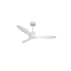 Tenerife Ring - Super destratificateur et ventilateur DC 132 cm Blanc pales bois blanc sans Lumière 25 à 35 m²