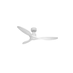 Tenerife Ring - Super destratificateur et ventilateur DC 132 cm Blanc pales bois blanc sans Lumière 25 à 35 m²
