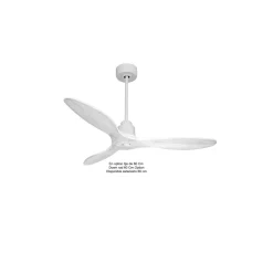 Tenerife Ring - Super destratificateur et ventilateur DC 132 cm Blanc pales bois blanc sans Lumière 25 à 35 m²