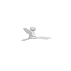 Tenerife Ring - Super destratificateur et ventilateur DC 106 cm blanc pales bois blanc idéal 10 à 20 m²
