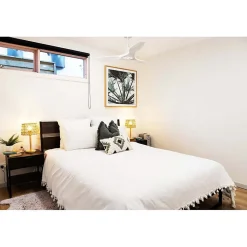 Tenerife Ring - Super destratificateur et ventilateur DC 106 cm blanc pales bois blanc idéal 10 à 20 m²