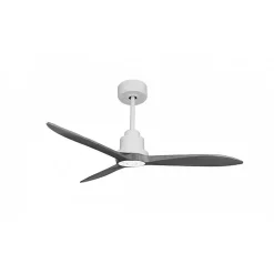 Tenerife Ring - Super destratificateur et ventilateur DC 132 cm Blanc pales bois gris sans Lumière 25 à 35 m²