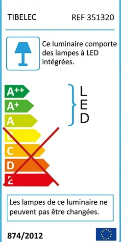 TIBELEC Projecteur À Fixer À Détection Extérieur Led Intégrée 4400 Lm Noir