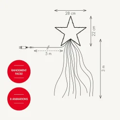 Étoile comète lumineuse - Chromex