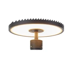 Tête de luminaire extérieur en aluminium noir - Markslöjd - Plate