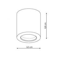 Tube lumineux Prestige Faro noir 1 x GU10 1 pièce