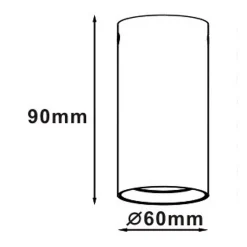 Tube lumineux Prestige Manacor noir 1 x GU10 1 pièce