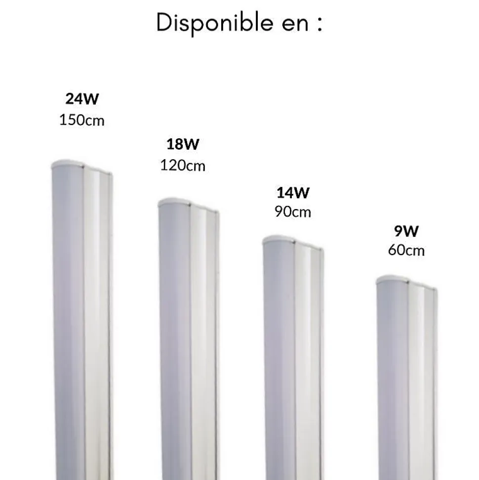 Tube néon LED 150cm T5 24W - Blanc Froid 6000K - 8000K - SILAMP