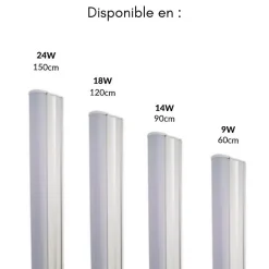 Tube néon LED 120cm T5 18W - Blanc Froid 6000K - 8000K - SILAMP