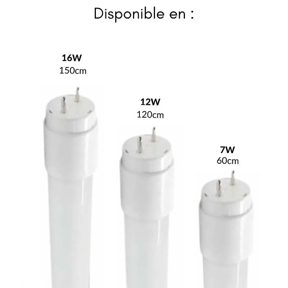Tube Néon LED 120cm T8 12W IP20 100lm/W - Blanc Chaud 2300K - 3500K - SILAMP