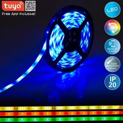 Tuya LED-RGB Stripe avec Bluetooth, fonction, Stripes, plastique, multicolore, LED intégré,