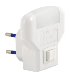 TWILIGHT: Veilleuse LED avec interrupteur ON/OFF. Prise Verticale