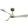 Twist , Ventilateur déstratificateur d'air, pales bois laquées blanc132 Cm, moteur laiton sans lumière