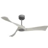 Twist , Ventilateur déstratificateur d'air, pales bois blanc 132 Cm, moteur chrome sans lumière