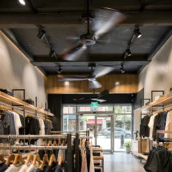 Twist, Ventilateur déstratificateur d'air, pales bois noir166 Cm Moteur noir, sans lumière