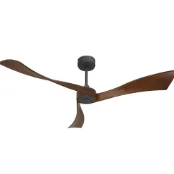 Twist, Ventilateur déstratificateur d'air, pales bois sombre 166 Cm Moteur noir, sans lumière