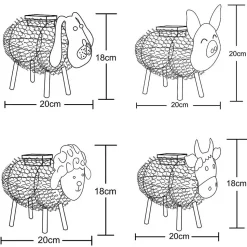 VACHE SOLAIRE MÉTAL H18CM - 7 Lumens