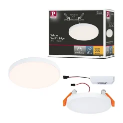VariFit Panneau encastré LED Veluna Edge IP44 rond 90mm 6W 450lm 3000K Blanc gradable