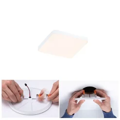 VariFit Panneau encastré LED Veluna Edge IP44 carré 90x90mm 6W 450lm 3000K Blanc