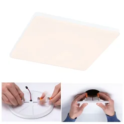 VariFit Panneau encastré LED Veluna Edge IP44 carré 200x200mm 17W 1500lm 3000K Blanc gradable