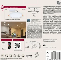 VariFit Panneau encastré LED Smart Home Zigbee 3.0 Areo IP44 rond 175mm 13W 1200lm Tunable White Blanc gradable
