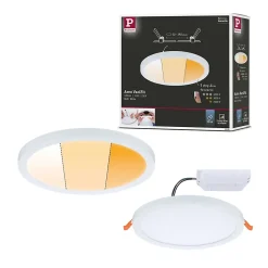 VariFit Panneau encastré LED Dim to Warm Areo IP44 rond 175mm 13W 1200lm 3 Step Dim to warm Blanc dépoli gradable