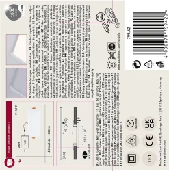 VariFit Panneau encastré LED Veluna Edge IP44 carré 120x120mm 8,5W 650lm 3000K Blanc