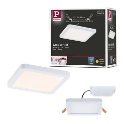 VariFit Panneau encastré LED Areo IP44 carré 118x118mm 6,5W 500lm 3000K Blanc