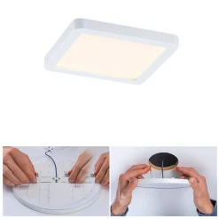 VariFit Panneau encastré LED Areo IP44 carré 118x118mm 6,5W 500lm 3000K Blanc