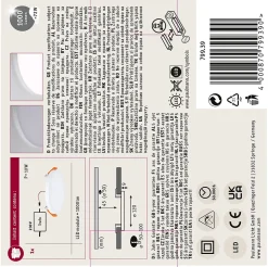 VariFit Panneau encastré LED Veluna Edge IP44 rond 120mm 8,5W 650lm 3000K Blanc