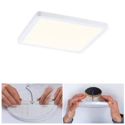 VariFit Panneau encastré LED Dim to Warm Areo IP44 carré 175x175mm 13W 1200lm 3000K Blanc