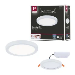VariFit Panneau encastré LED Areo IP44 rond 118mm 6,5W 500lm 4000K Blanc